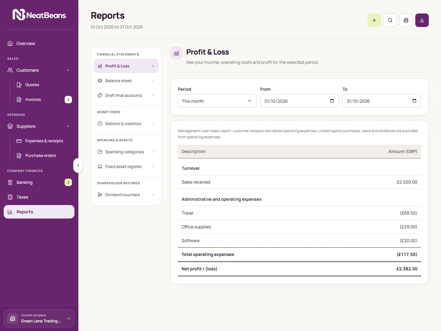 Accounting Software for Limited Companies | NeatBeans